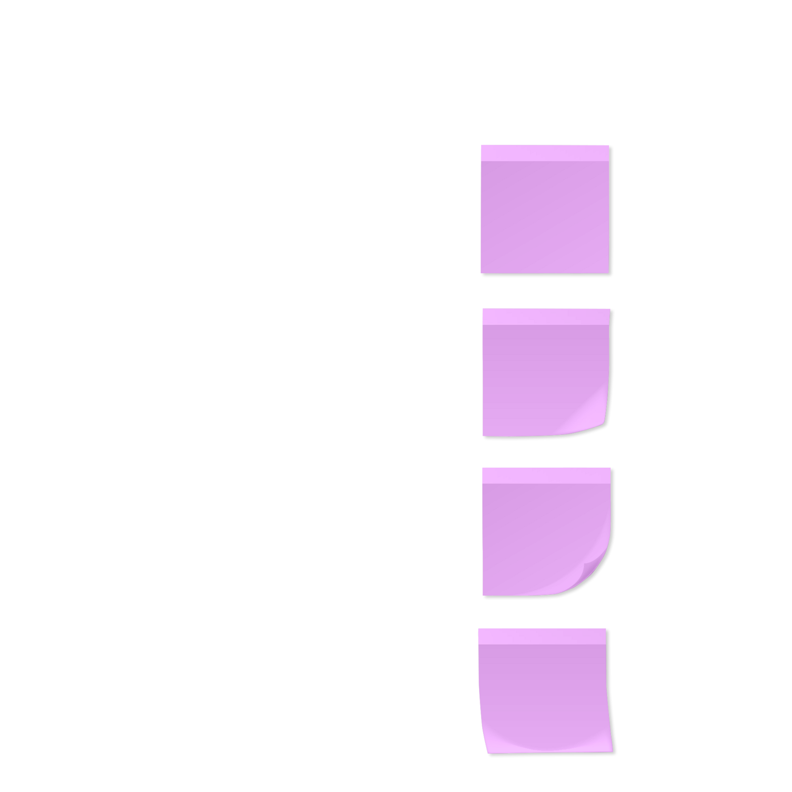 4 Lila Postits