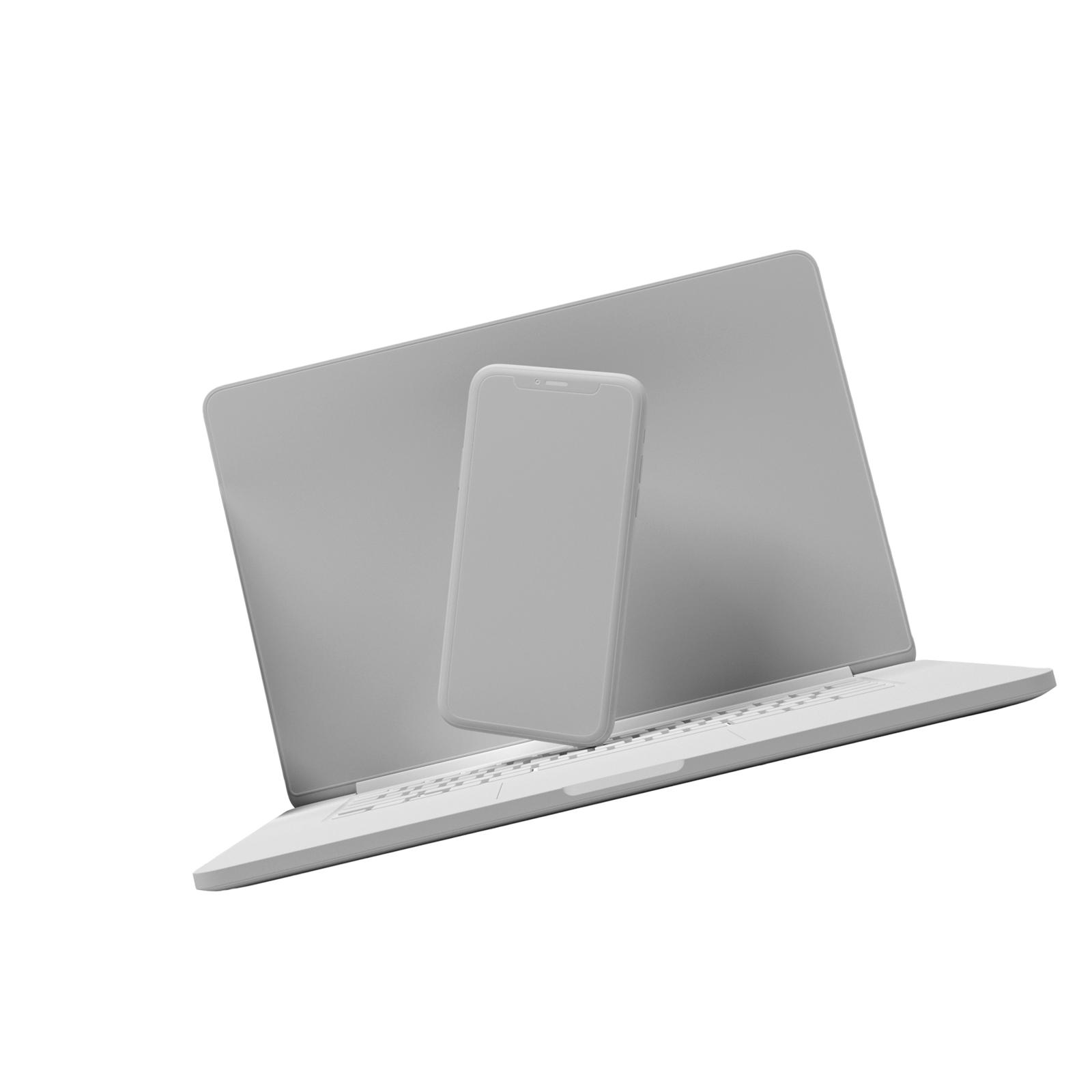 ein Laptop und ein Smartphone